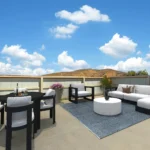Broadview Apartments outdoor patio seating area